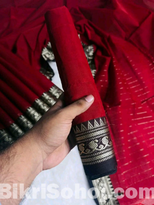 নকশি পাড় সুতি শাড়ী